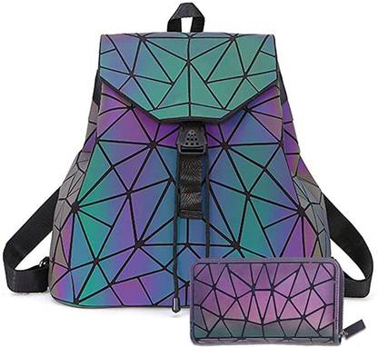 SeaRegal Holographic Reflective Backpacks and Purse Set of 2 Waterproof Backpack