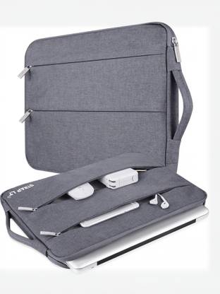 Straplt Laptop Sleeve Carrying Case 14.6-15 Inch Compatible with 15 Inch MacBook Pro,15 Inch Surface Book 3/Laptop 4,HP Pavilion,Asus Acer Samsung Chromebook,Computer Cover Bag with Handle,Grey Waterproof Laptop Sleeve/Cover