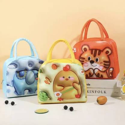 NFCREATIONN 3D multipurpose cartoon animal print insulated lunch bags Waterproof Lunch Bag