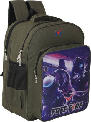 M FreeFire BIG stylish & Lightweight School bag (4 th std & 8th std) Waterproof School Bag