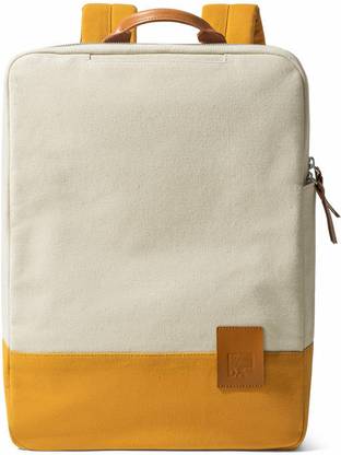 DailyObjects Ivory - Mustard 9 to 9 Backpack Laptop Bag