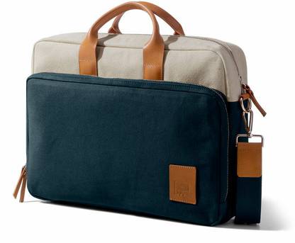 DailyObjects Ivory - Navy Commute Messenger Medium Laptop Bag