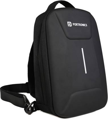 Portronics Byte Mini Sling Bag with Hard Shell, Fits Devices up to 13 Inch Laptop Bag