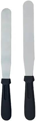 JAMBOREE 2 Pc Stainless Steel Knife Set Combo of 6" and 8" Straight Professional Stainless Steel Cake Palette Knife