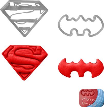 JSA Superman And Batman Shape Cookie Biscuit Cutter Cookie Cutter