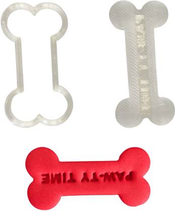 JSA Happy Time Dog Bone Cookie Cutter 2pcs, Dog Treat, Dog Bone Biscuit Cutter Cookie Cutter