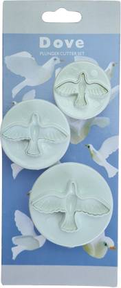 BakeGuru CakeDecor Dove Shape Plunger Cutter | Fondant Cookie Cutter