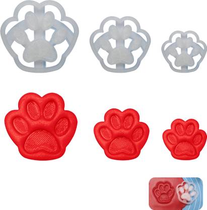 JSA Dog Paw Shape Cookie Biscuit Clay Fondant Cutter 3pcs Cookie Cutter