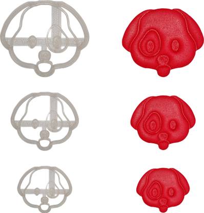 JSA Dog Face Emoji Cute Puppy Pet Animal Theme Shape Cookie Cutter Cookie Cutter