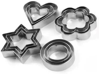 Sorath Stainless Steel Cookie Cutter with 4 Different Shapes for Kitchen,Bakery Product Cookie Cutter