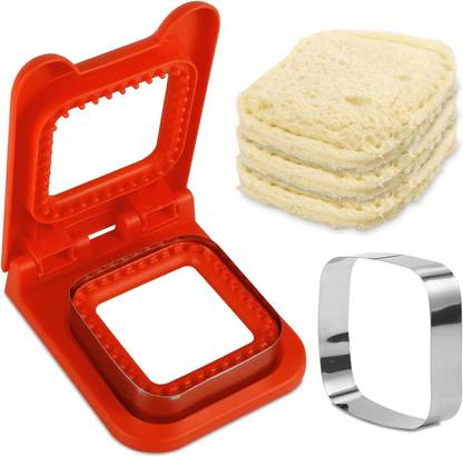 KEFTRIAX Sandwich Cutter and Sealer, Sandwich Maker, Multicolor, Pack of 1 Cookie Cutter