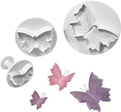 EXCEL ENTERPRISES Butterfly Plunger Cutter,Fondant Cutters Set Tools Fondant Cake Cutter Mould Cookie Cutter