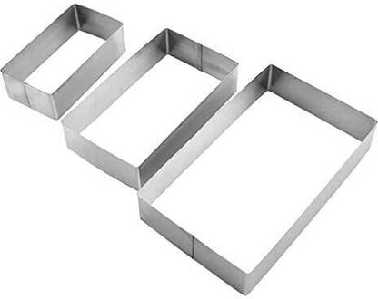 saifix Stainless Steel Cake Rings Set Rectangular Cookie Cutter