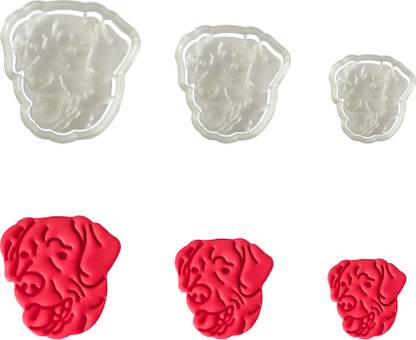 JSA Labrador Dog Face Cookie Cutter 6pcs, Dog Shape Cookie Cutter, Dog Treat Cutter Cookie Cutter