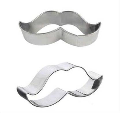 The Baking Therapy Stainless Steel Moustache Cookie Cutter (Set of 2 Pieces) Cookie Cutter