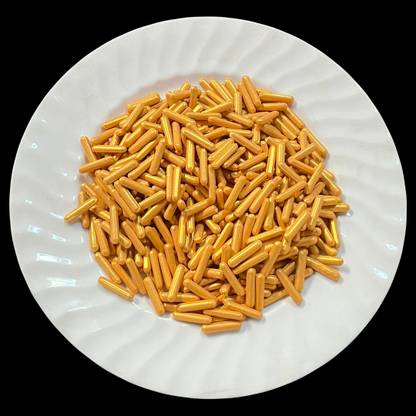 KEMRY Golden Sugar Rods Shape Sprinkles | Deco Sprinkles