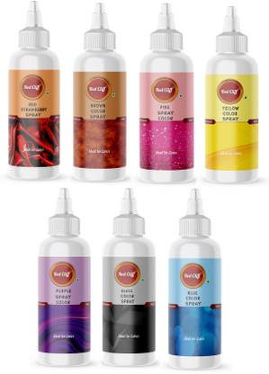RED CLIFF Premium Edible Spray Color Pack Of 7 | Edible Color Ideal For Cake Decoration | Glitters