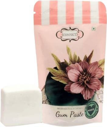 Confect White Gum Paste Create Elegant Rose, Ruffles & Leafs Flower For Cake Decorating Icing Sugar
