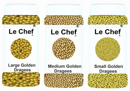 ले शेफ़ Golden: Large(6mm)+ Medium(4mm) + Small(2mm) ड्रेगीस