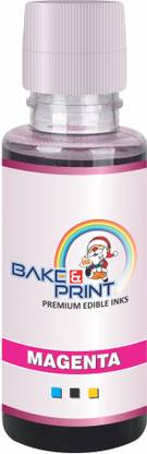 bake&print For use in HP GT52 High Quality Edible Printer Magenta Ink ,(Easy Fill Bottle) Topping