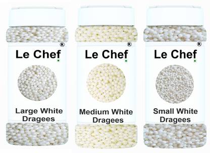 Le cHef White : Large(6mm) + Medium (4mm) + Small (2mm) Dragees