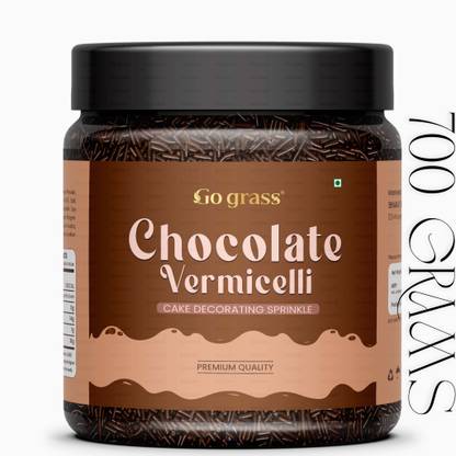 GO GRASS Decorative Chocolate Vermicelli Sprinkles for Cake,Cupcakes,Cookies, Pastries | Sprinkles