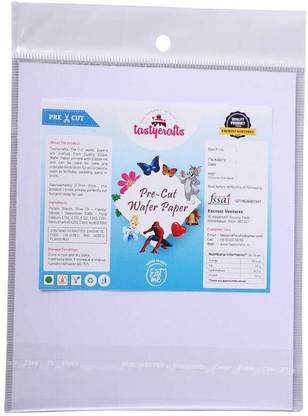 TastyCrafts Pre-Cut Wafer Paper | Edible | Stick-on Cake décor | Mixed Colour Butterfly Big - 25 Pcs Topper