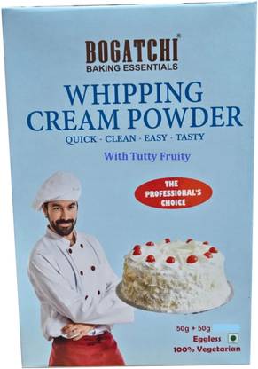 BOGATCHI Soft & Tasty Whipping Cream Powder for Cake with Free Tutti Frutti Icing