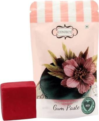Confect Red Gum Paste Create Elegant Roses, Ruffles & Leafs Flowers For Cakes Decorating Icing Sugar