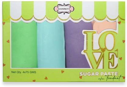Confect Sugar Paste Multipack 9 300 GMS for Cake Decorating Sugar Paste