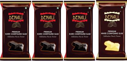 Denali Premium Dark slabs 2+ Premium Dark and White slabs combo for baking cakes Chocolate Baking Bars Solid
