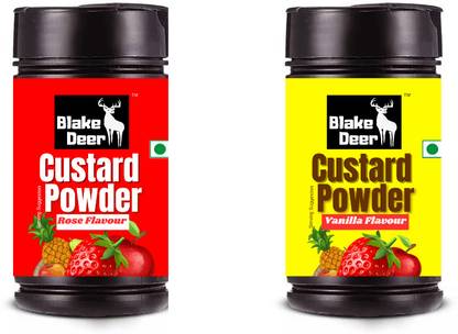 Blakedeer Custard Powder | Rose & Vanilla Flavour | 200g Pack (2 x 100g) Custard Powder