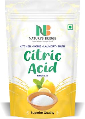 Nature's Bridge Natural Citric Acid | Nimbu Sat | Lemon Salt | Citric Acid - 100 Gm Citric Crystals