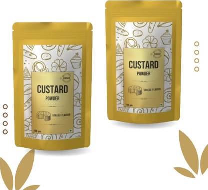 POONAM CUSTARD Vanilla Flavor Custard Powder Pack of 2 | Smooth & Creamy Dessert Mix Custard Powder