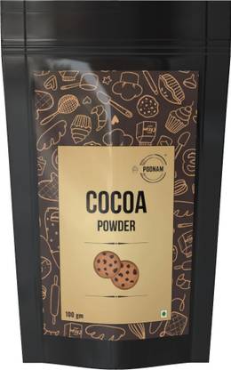 POONAM CUSTARD 100g Cocoa Powder Unsweetend for Bake, Cake, Hot Chocolate, Drinking Shakes Cocoa Powder