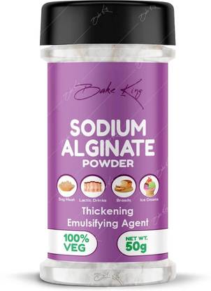 Bake King Sodium Alginate Powder 50gm for Thickening & Binding Agent Type of Agar Agar Powder