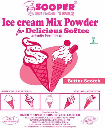 SOOPER SOFTEE ICE CREAM MIX POWDER BUTTER SCOTCH Custard Powder