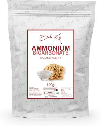 Bake King Raising Agent Ammonium Bicarbonate 100G, Ammonium Bicarbonate for Biscuits Food Grade - Ammonium Bicarbonate for Baking Cookies and Biscuits, Ammonium Bicarbonate Raising Agent 100GM Raising Ingredient Powder