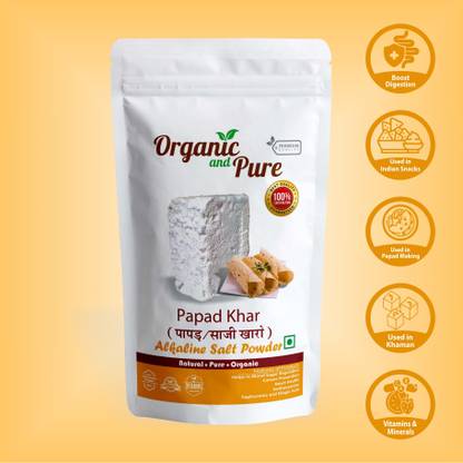 Organic and Pure Papad Khar Powder Sajji Khar Alkaline Salt Sajjige Papadio Karo Baking Soda Zip Baking Soda Powder