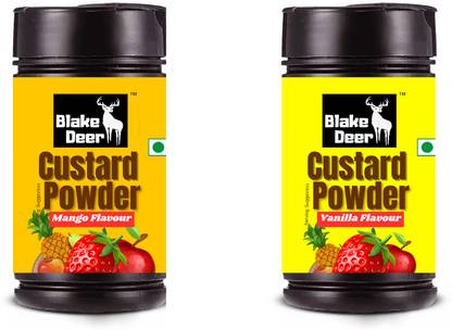 Blakedeer Custard Powder | Mango & Vanilla Flavour | 200g Pack (2x 100g) Custard Powder