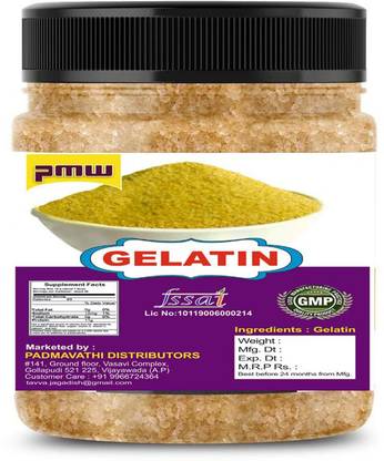 PMW Gelatin - 100 G - Gelatine Powder - Fine Crystals - Unflavoured 100% Pure Gelatin Crystals