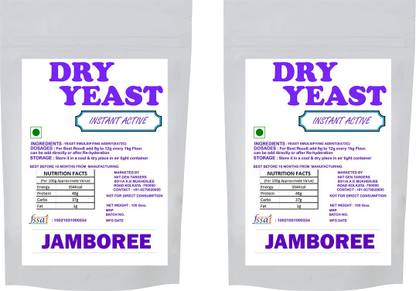 JAMBOREE Instant Active Dry Yeast Powder for Baking, Bread, Pizza Base, Cake (200g) Yeast Powder