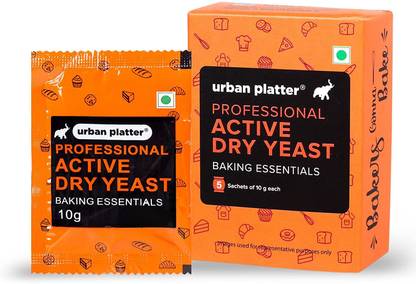 urban platter Baker's Active Dry Yeast,50g (5 Sachets of 10g Each) Yeast Powder