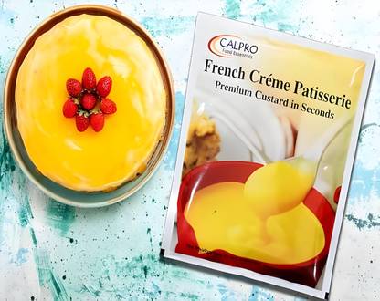 CALPRO Eggfree French Creme Patisserie :Make In Second ! High Protein ! Melt-In-Mouth Custard Powder