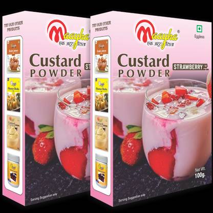 Maayka - Ek Atoot Rishta MAAYKA PREMIUM STRAWBERRY CUSTARD | PACK OF 2 Baking Powder