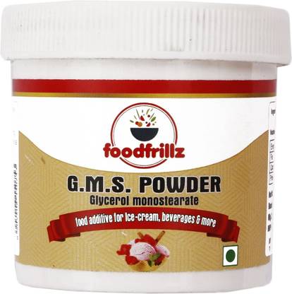 foodfrillz )GMS Powder (Glycerol Monostearate), 40 g Glycerol Monostearate (GMS) Powder