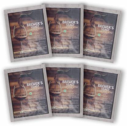 Bake King Pack of 6 Brewer's Yeast 5gm each Fast Fermentation Wine Making Yeast Powder Yeast Powder
