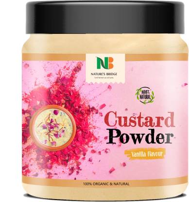 Nature's Bridge Premium Quality Custard Powder | Vanilla Custard | Custard Powder - 400 Gm Jar Custard Powder