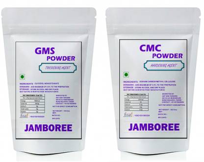 JAMBOREE GMS Powder 100gm and CMC Powder 100gm Making Soft, Smooth and Creamy (2x100g) Glycerol Monostearate (GMS) Powder