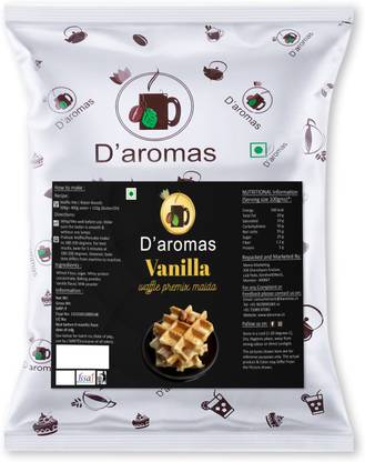 D'aromas Vanilla Maida Waffle Mix I Egg-Less I Instant Waffle Mix Powder Premix - 500g Baking Powder